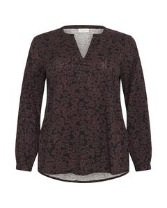 Блуза KAFFE CURVE Bella, темно-коричневый