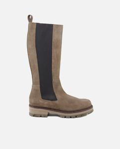 Сапожки для девочки из коричневого плюша Eli 1957, коричневый