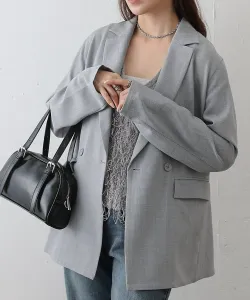 Двойной приталенный пиджак TR Colony 2139, цвет Gray