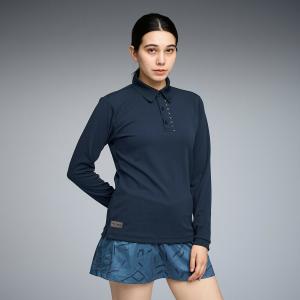 Женская поло-рубашка с длинными рукавами и графическим принтом «Теневой кот» для гольфа