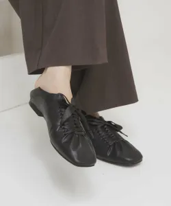 Туфли с атласной лентой и сборками Kbf, цвет Black