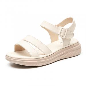 AOKANG Женские сандалии на одной застежке экрю, цвет Ecru