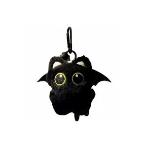 AIQINGCAOZHILIAN(WANJU) Игрушка-подвеска с бантом "Маленький черный кот" 10 см