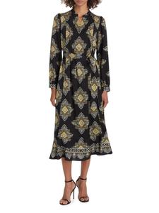 Платье Mila Waist Tie Elie Tahari, цвет Blue Multicolor