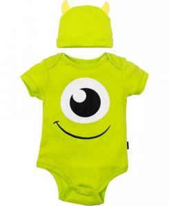 Косплей детское боди и шапка, комплект от новорожденных до младенческих размеров Disney, зеленый