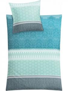 Сатиновое постельное белье Estrella в цвете петролеум Kleine Wolke, 135 x 200 + 80 x 80 см