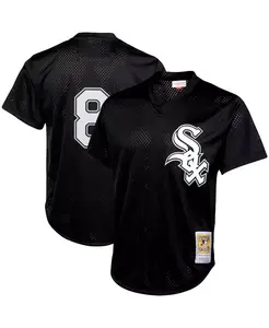 Мужская бейсбольная тренировочная майка Bo Jackson Black Chicago White Sox из коллекции Cooperstown, размеры Big and Tall, сетчатая Mitchell & Ness