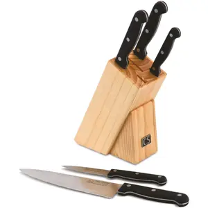 Блок ножей Carl Schmidt Sohn «Звезда», 6 шт., дерево/нержавеющая сталь/пластик, цвет schwarz/natur