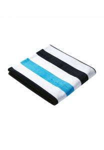 Полотенце турецкое Galeria Home, 180x90 см, белый / черный