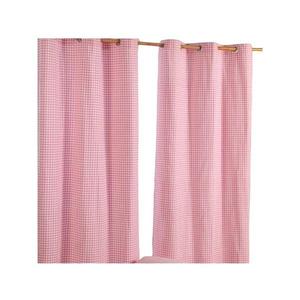 Штора Homescapesn mit Ösen Gingham im 2 шт, 137x228x228 см цвет rosa/weiß