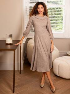 Платье-миди Meredeith с воротником-водолазкой Alie Street, Sparkle Chocolate