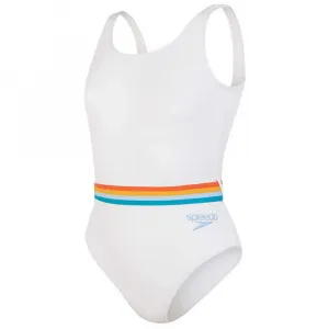 Купальник Speedo Belted Deep U-Back, белый