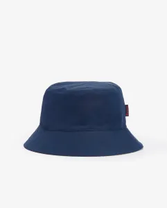 Двусторонняя мужская шляпа в клетку и однотонную Barbour, синий