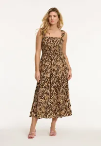 Длинное платье с леопардовым принтом Shiwi, Beige Faded Leopard