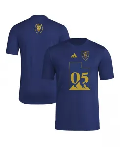 Мужская футболка Real Salt Lake 2025 Hook AEROREADY цвета "морской синий" adidas