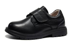 Hush Puppies Противоскользящие устойчивые к истиранию низкие детские кожаные ботинки black kids