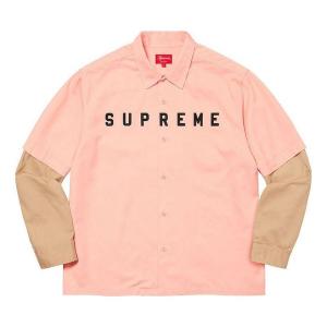 Рубашка 2-tone work shirt 'pink tan' Supreme, розовый
