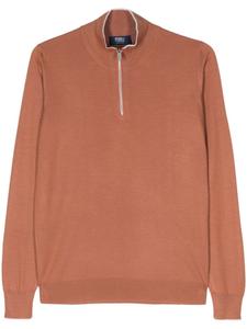 Джемпер тонкой вязки из смеси кашемира и шелка Fedeli, оранжевый