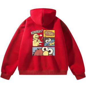 Унисекс свитшот SESAME STREET, красный