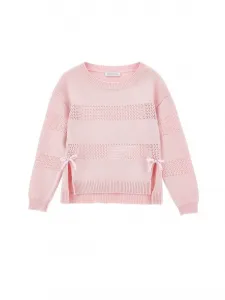 Натяните джемпер фиоккини Monnalisa, Rosa Antico