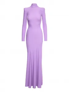 Расклешенное платье с высоким воротом V:PM ATELIER, фиолетовый