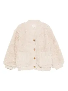 Кардиган Olaan с текстурой «тедди» Donsje, нейтральный