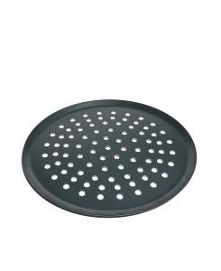 Сковорода для пиццы из углеродистой стали с предварительной обработкой поверхности, диаметр 12,6 дюймов Made In, Carbon Steel