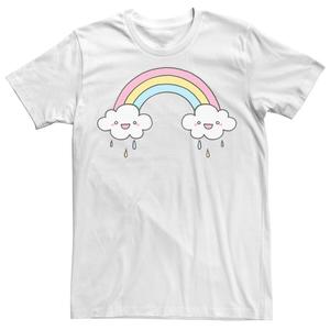 Мужская футболка Rainbow Rain Cloud Smiles Licensed Character, белый