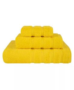 Набор банных полотенец American Soft Linen Edison Premium из 100% турецкого хлопка, 3 шт, желтый