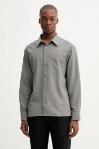 Рубашка из смесовой шерсти Calvin Klein, серый
