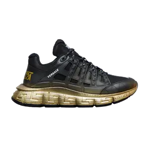 Кроссовки Versace Trigreca, цвет Black Gold Sprayed