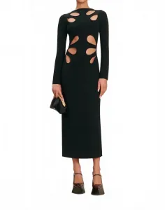 Женское вязаное платье Anaria черного цвета Cult Gaia