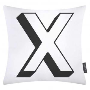 Наволочка-подушка Magma из хлопка с буквами белая 40х40 см, буква X Magma - Heimtex