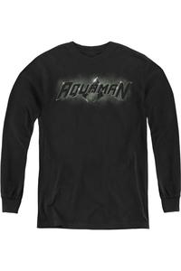 Футболка с длинным рукавом для подростков "Лига справедливости Америки: Аквамен" Gildan, черный