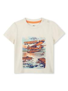 Детская футболка с графическим логотипом Timberland, кремовый