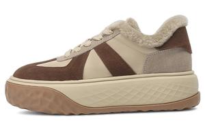 Теплые противоскользящие повседневные туфли женские абрикосовый кофе Rosa Bianca