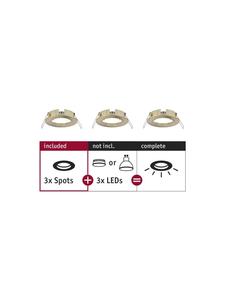 Выберите базовый комплект встраиваемых светильников, жесткий Paulmann