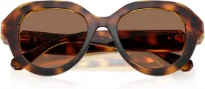 Женские круглые солнцезащитные очки Swarovski SK6037, Havana/Dark Brown