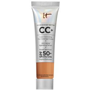 CC+ кремовая тональная основа с полным покрытием и коррекцией цвета, с SPF 50+ IT Cosmetics, 0.4 oz/12 mL, Tan