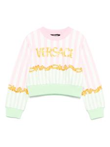 Толстовка с логотипом Versace Kids, розовый