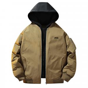 Пуховик Unisex с капюшоном Moderate Mock Two Piece Jeep, military coffee