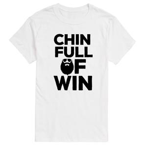 Мужская большая и высокая футболка с рисунком "Chin Full of Win" License, белый