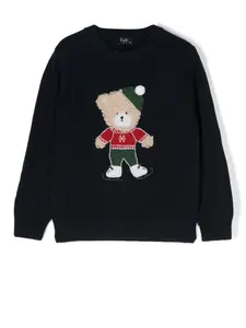 Джемпер вязки интарсия Il Gufo, синий