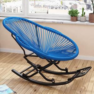 Fantasy Кресло-качалка из ротанга для отдыха, синий