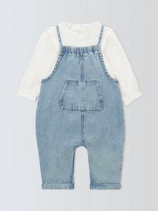 Детский комплект джинсовых комбинезонов John Lewis, Blue