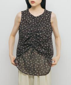 Сетчатый топ с цветочным принтом Kbf, цвет Brown