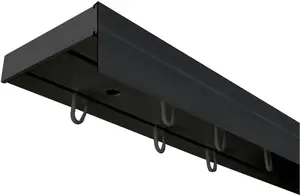 SN DECO GROUP Карниз для штор "Карниз SH с крышкой", 2 направляющие, фиксированный размер 540 см, черный