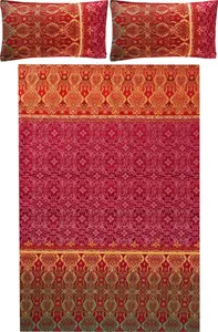 Постельное белье красное 1x 200x200 см + 2x 40x80 см REDBEST