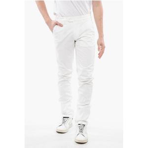 Прямые брюки ID из хлопка и стретч-хлопка с обычной талией Corneliani, White