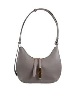 Серая сумка через плечо округлой формы Furla, серый